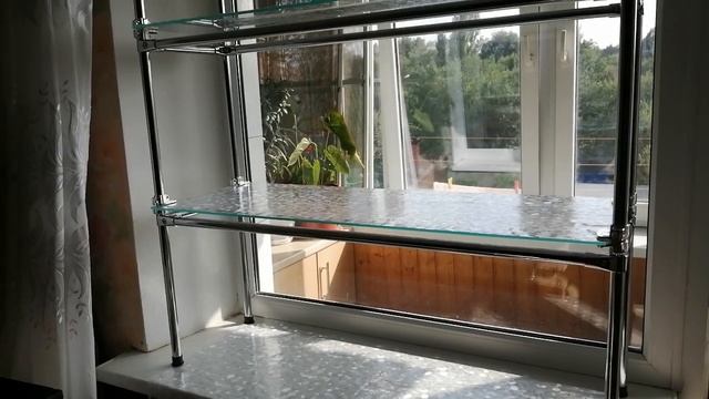 #Стеклянный стеллаж для цветов своими руками. #Стеклянная полка. Цена полки смотреть онлайн