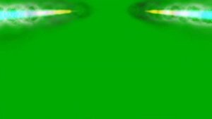 Космический корабль на зеленом фоне HD (хромакей)