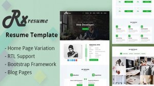 Rx-Resume Portfolio & Resume HTML5 Template | Themeforest Website Templates and Themes