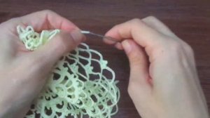 Воздушная ажурная салфетка крючком. МК. Часть 2 из 3
