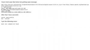 Getting bash: mvn: command not found