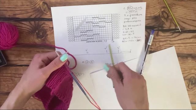 Как связать узор КОСА спицами для шапки ∝ Шапка с отворотом ∝ Как вязать шапку спицами ∝ Урок 2
