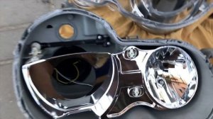 Mercedes Benz w210 installing in headlight bi-xenon lens Autoki установка Би-ксеноновых линз Аутоки