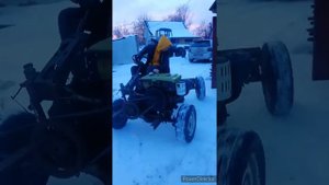 Минитрактор зубр своими руками. Самоделка из мотоблока. Хобби в селе.