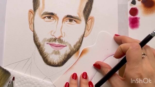 СУХАЯ КИСТЬ. Продолжаем рисовать цветной портрет Райана Рейнольдса (часть 3) смотреть онлайн