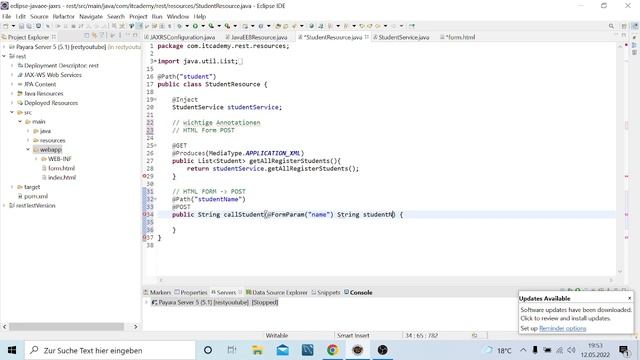 Rest Web Service Annotationen