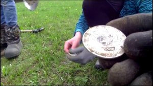 Найден крупный клад с большими монетами.