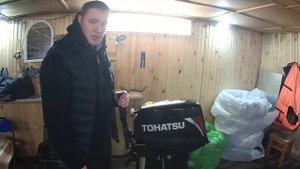 Тележка для лодочного мотора. Приобрели гараж!