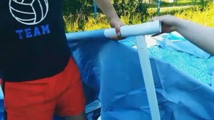 Vlog: Собираем бассейн Intex! Дача бассейн.