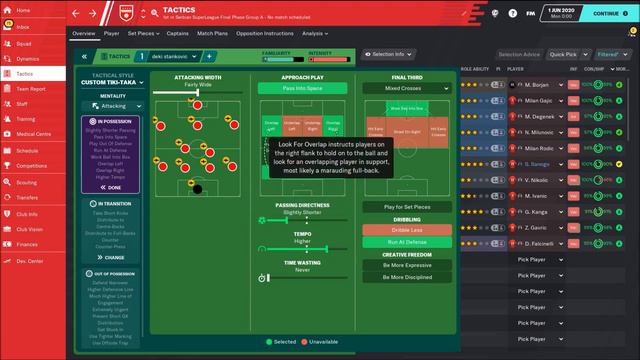 Recreate Dejan Stankovic Tactic in FM20 | Football Manager 2020 Tactics