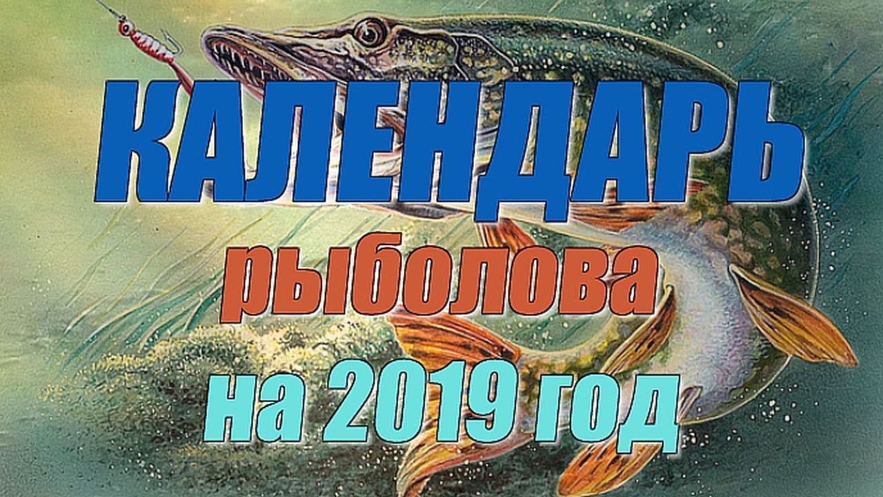 Календарь рыболова на 2019 год