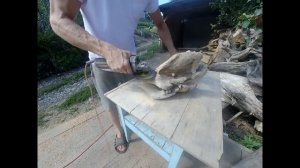 Стол из дерева. Своими руками. Slab Wooden Table. With your own hands. Стильный столик из коряг