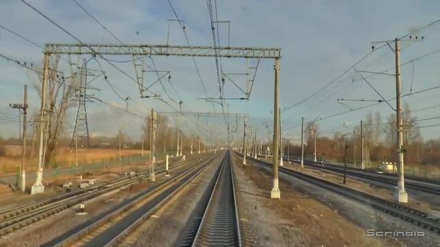 Прибытие в Санкт-Петербург на ЭП2К (Вид из кабины) смотреть онлайн