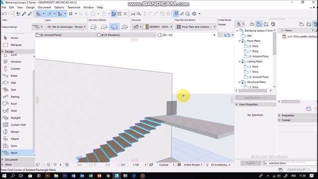 Tutorial ARCHICAD 22 How to Set the Stair Tool Cara Mengatur Tangga смотреть онлайн