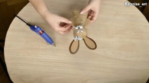 Пасхальный Зайка из джута своими руками.Do-it-yourself Easter Bunny from jute.