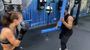 FEMALE BOXER WORKING AT BRICKHOUSE BOXING