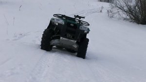 покатушки на квадроцикле зимой