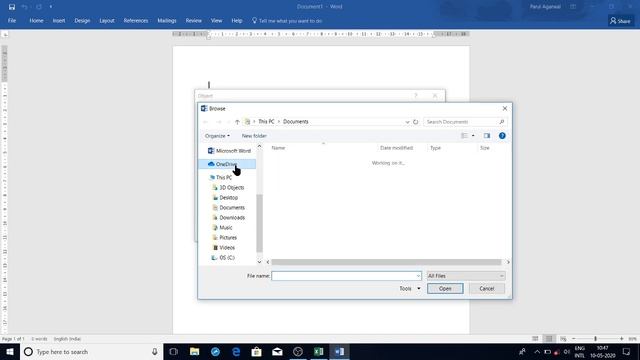 Inserting Object using OLE feature in MS Word смотреть онлайн