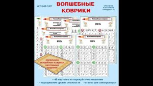 Волшебные коврики для устного счета! Для детей 6-10 лет.