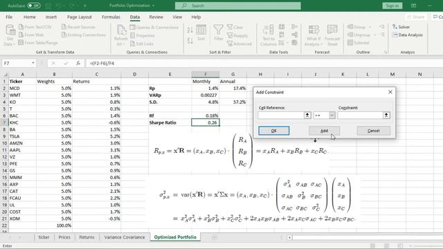 Investment Portfolio Optimization with Solver смотреть онлайн