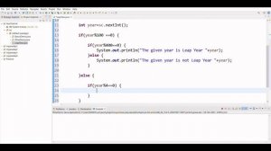 Leap Year or not program in JAVA . Explanation with implementation in eclipse IDE.