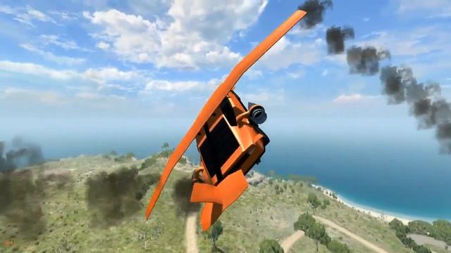 BeamNG.Drive Alpha - Airplane Rocket Bolide MOD HD