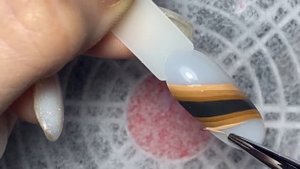 МК Градиент тонкими полосками! Красивый гель лак!