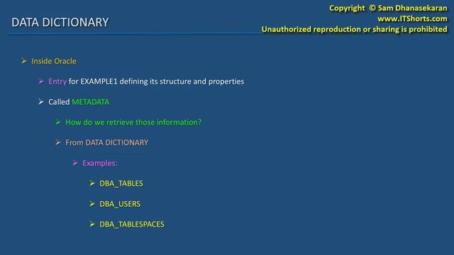 31 Oracle SQL Developer Tutorial For Beginners   30   DBA Info   Data Dictionary