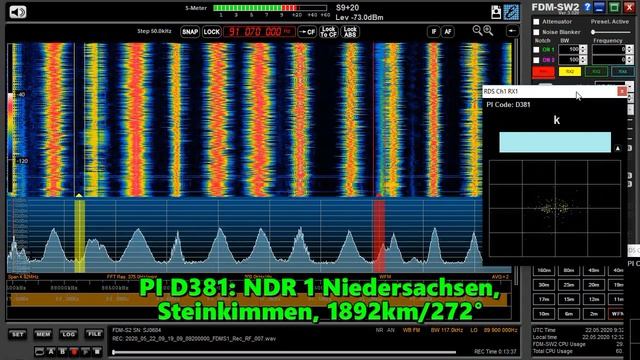 22.05.2020 09:32UTC, [Es], NDR 1, Германия, 91.1МГц, 1892км