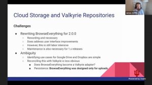 Cloud Storage Service Uploads for a Valkyrie Repository - James Griffin