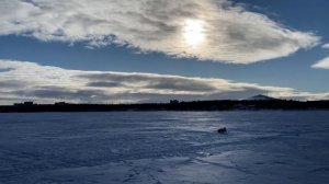 Зимняя рыбалка на озере Лумболка, Мончегорск, 26 марта 2020 г.