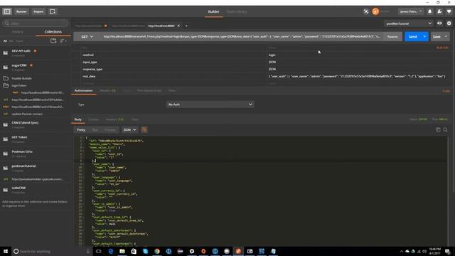 Postman and suiteCRM how to get info on a user смотреть онлайн