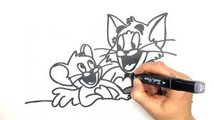 Рисунок ТОМ И ДЖЕРИ. Как нарисовать Тома и Джерри. Рисунки для детей. РАСКРАСКИ РАЗВИВАШКИ