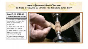 Video 5 of 19   Preview – Steps 17-20 320 Grit Final Pen pore filling