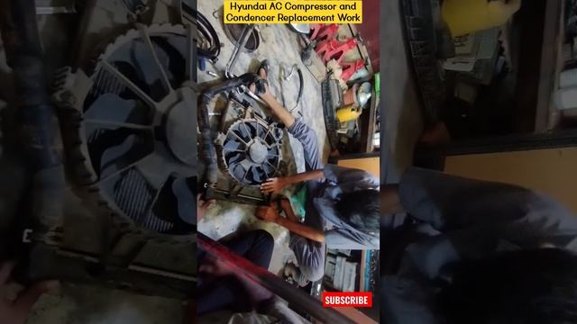 Hyundai AC Compressor and Condencer Replacement work