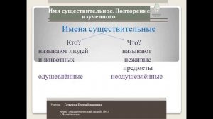 4 класс Имя существительное Повторение.