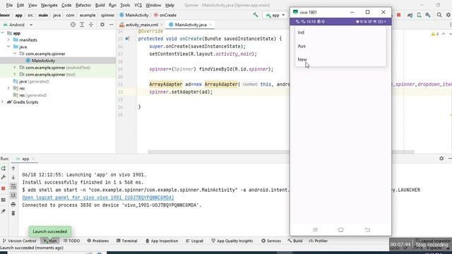 Part 13 : How to understand Spinner in Android Studio