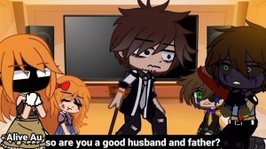Afton's react to William's Au || FNAF|| Afton family || gacha club|| *Au*