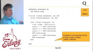 Erlang Factory SF 2015 - Thomas Arts - Testing for Concurrency Errors in Elixir Code with QuickChec