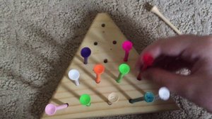 how to win the triangle golf tee game (Chinese checkers)