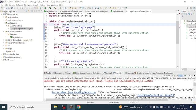 Selenium Cucumber BDD Framework with Java and TestNG - Login Test