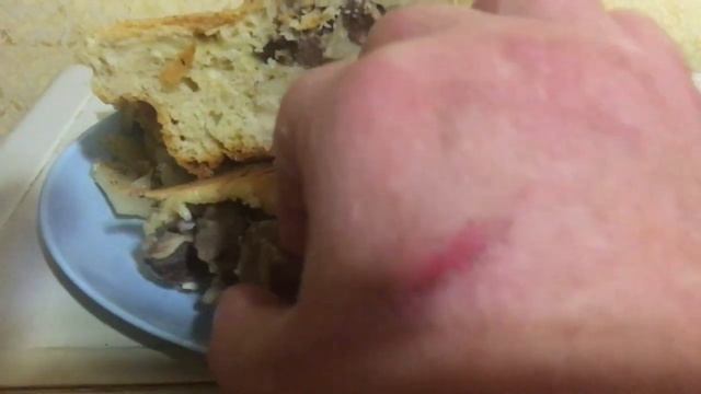 Пирог с мясом - картошкой - луком и капустой