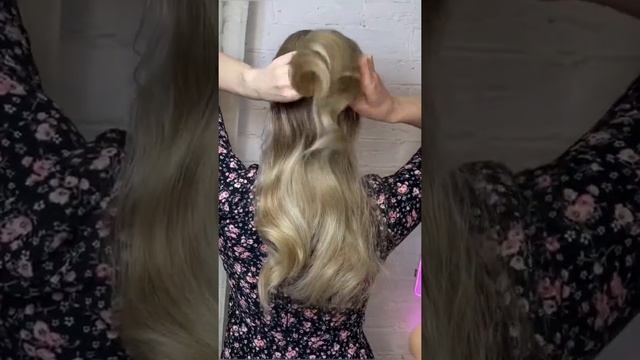 Самая простая и красивая прическа на распущенные волосы  / Easy half up half down hairstyle tutoria