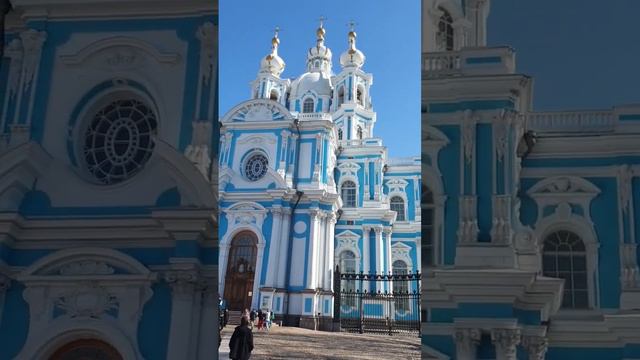 Смольный собор. Санкт-Петербург.Вербное воскр 23 г.Smolny Cathedral. Saint-Petersburg.Palm Sunday 2