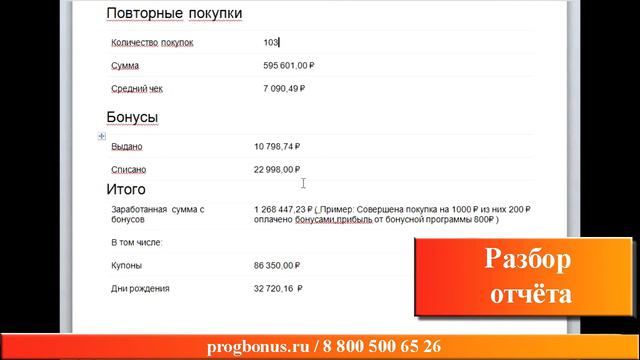 Как выглядит отчет