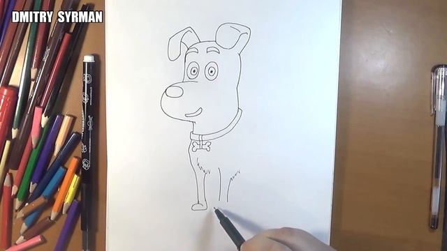 Как нарисовать собаку Макса из Тайная Жизнь Домашних Животных смотреть онлайн