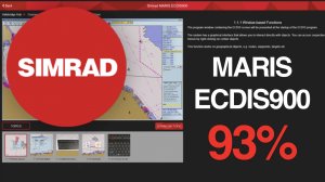 93% - Safebridge Simrad MARIS ECDIS900, прохожу тест