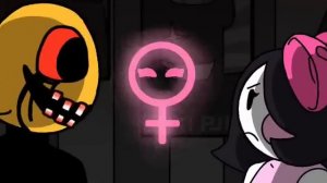 the big fear of boyfriend / boy and girl vs Lemon Demon FNF (Boogieman) Super Transformation