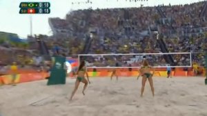 Ріо-2016: пляжний волейбол, жінки, чвертьфінал, Швейцарія - Бразилія (1 п.)