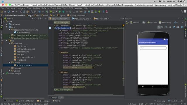 Custom EditText Android Studio смотреть онлайн